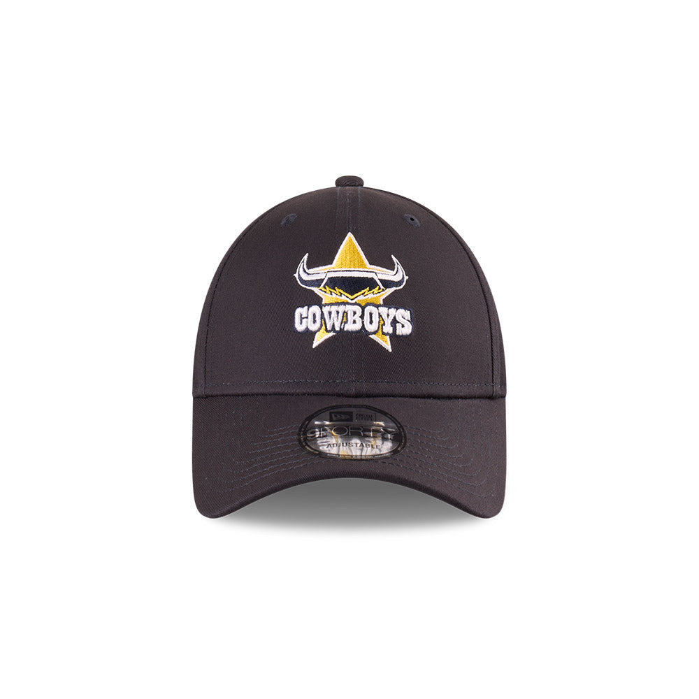 North Queensland Cowboys Hat - 2025 NRL Badged Navy OTC 9Forty Strapback Cap - New Era